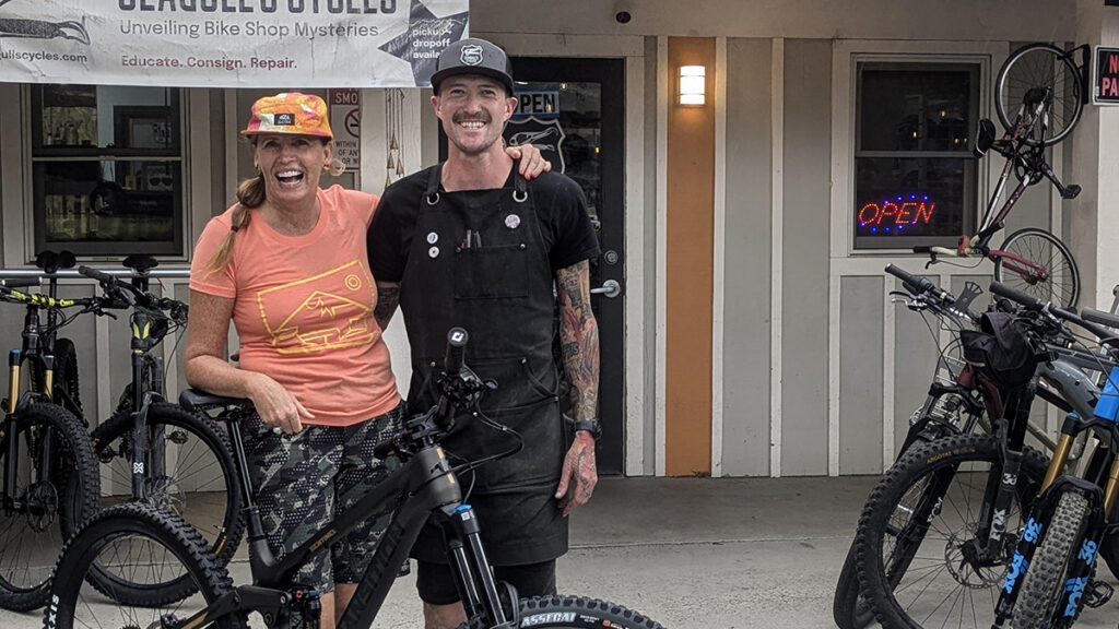 Building Meaningful Connections - Kyle and customer Clare on new bike day